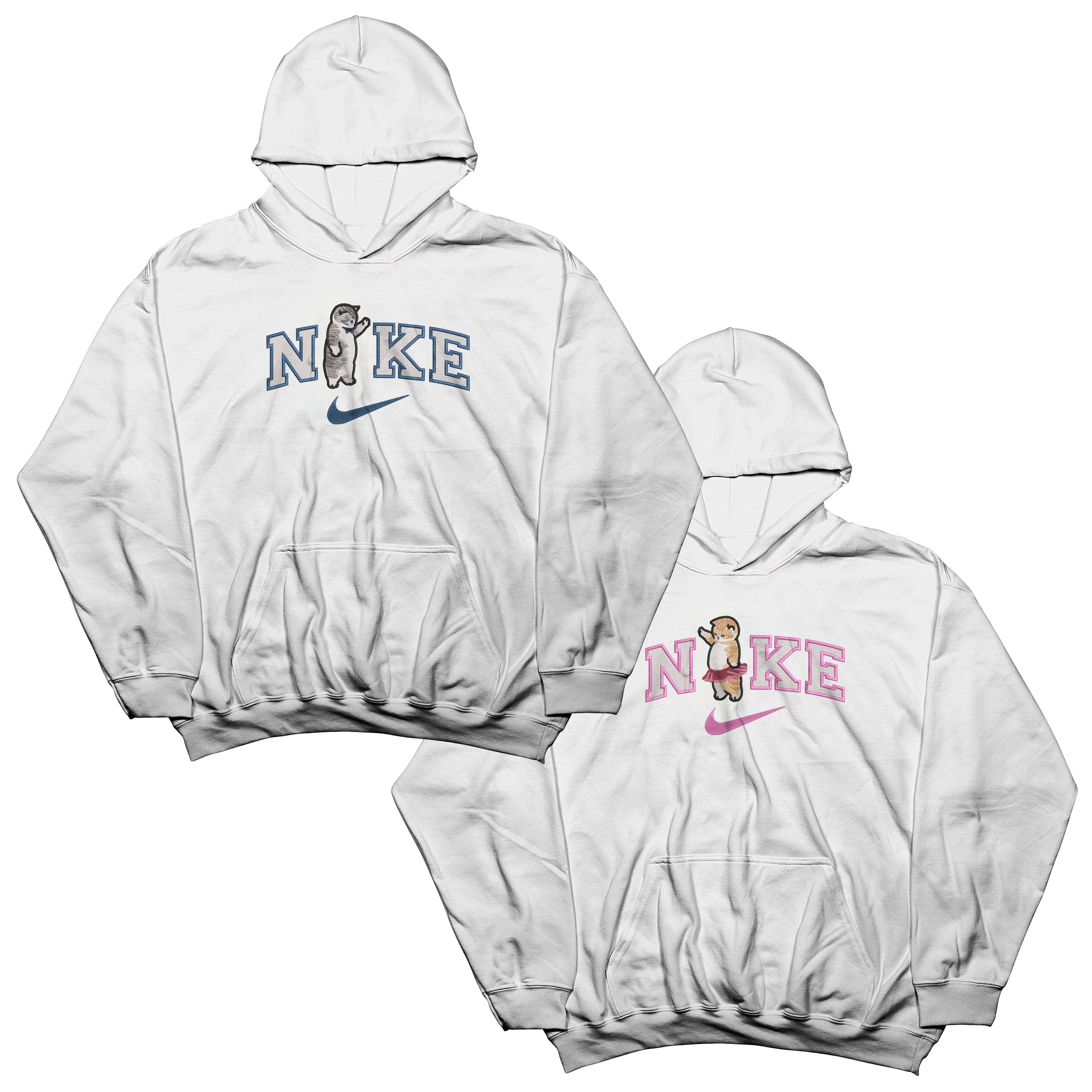 Couples Sets | Hoodies with Embroidered Cats